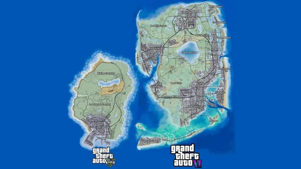 GTA 6 Map vs GTA 5 – How Big Is the New Map Really?
